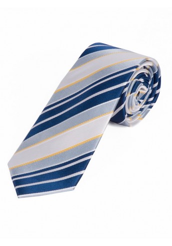 Krawatte stilsicheres Streifen-Dessin himmelblau navy perlweiß Krawatte stilsicheres Streifen-Dessin himmelblau navy perlweiß