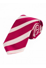 Krawatte stilvolles Streifen-Dekor rot weiß lachsfarben