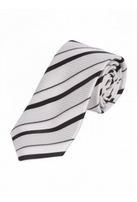 Krawatte stilvolles Streifen-Muster weißv tintenschwarz dunkelgrau