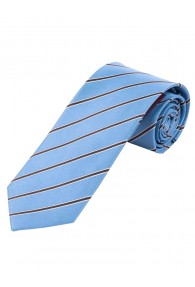 Auffallende Krawatte streifig taubenblau  schokoladenbraun