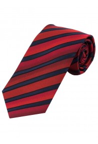 Modische Krawatte gestreift rot navy schwarz
