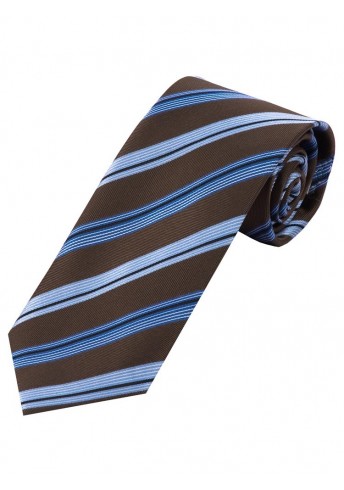 Modische Businesskrawatte streifig schokoladenbraun eisblau schwarz Modische Businesskrawatte streifig schokoladenbraun eisblau schwarz