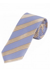 Markante schmale  Krawatte gestreift taubenblau gelb royal