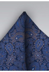 Kavaliertuch Paisley-Muster nachtblau braun