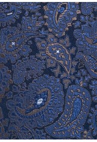 Kavaliertuch Paisley-Muster nachtblau braun