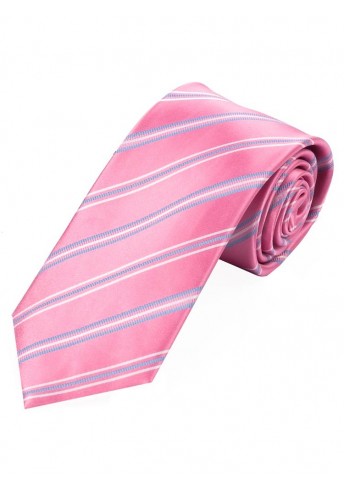Krawatte dynamisches Streifendesign  rosa himmelblau weiß