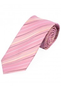 Krawatte topmodisches Streifenmuster  rosa, weiß und bordeaux