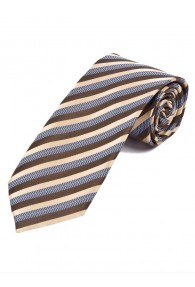 Krawatte stylisches Streifendesign  champagner eisblau schokoladenbraun