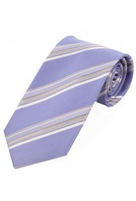 Schmale Krawatte stylisches Streifendesign  flieder hellgrau perlweiß