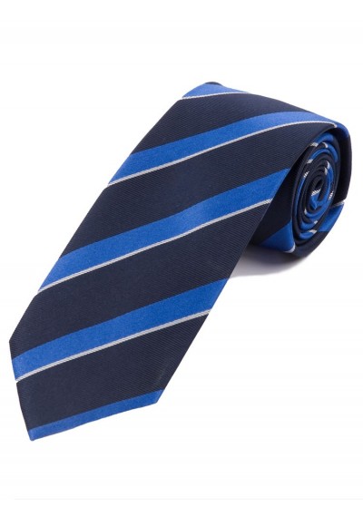 Optimale Krawatte Streifenmuster nachtblau royal weiß