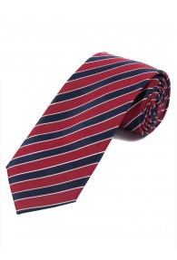 Optimale Krawatte Streifendesign rot navy perlweiß