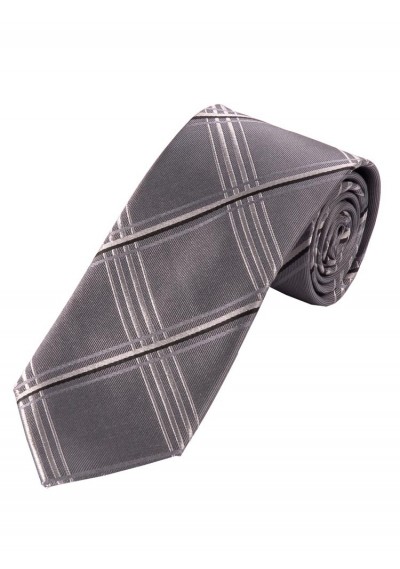 Krawatte gediegenes Linienkaro graugrau grau