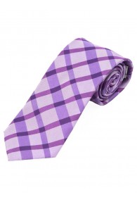 Karo-Muster-Krawatte purpur schneeweiß