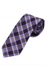 Glencheckdesign-Krawatte violett perlweiß