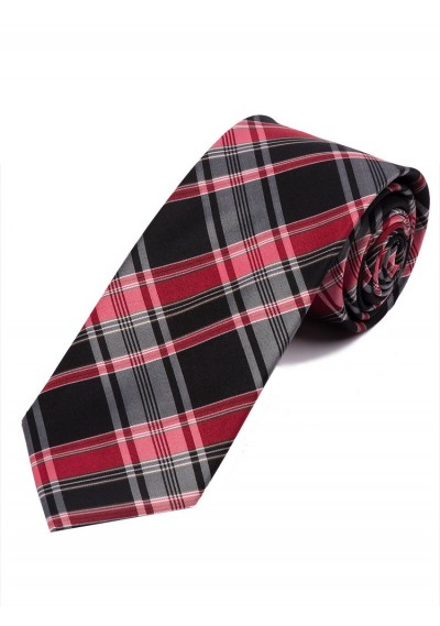 Schottenkaro-Krawatte schwarz rot