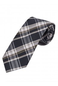 Glencheckdesign-Krawatte dunkelgrau silber
