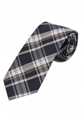 Glencheckdesign-Krawatte dunkelgrau silber