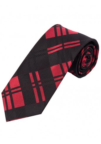 Glencheckdesign-Businesskrawatte schwarz rot Glencheckdesign-Businesskrawatte schwarz rot