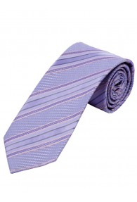 Krawatte Struktur-Dekor Linien blasslila rose