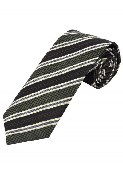 Krawatte Struktur-Pattern Streifen olivgrün silbergrau