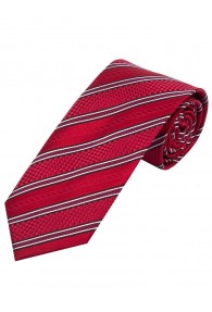 Krawatte Struktur-Muster Streifen rot schneeweiß