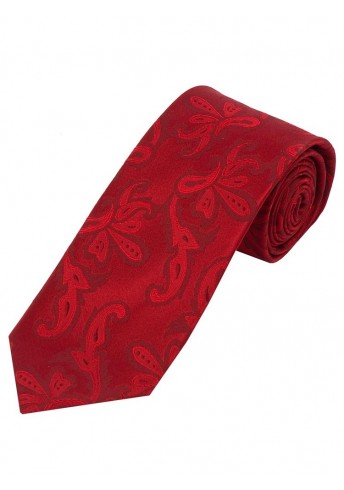 Paisley-Motiv-Krawatte monochrom mittelrot Paisley-Motiv-Krawatte monochrom mittelrot