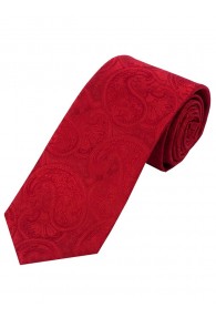 Paisleymuster-Krawatte einfarbig mittelrot