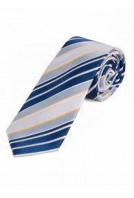 XXL-Krawatte stilsicheres Streifen-Dessin himmelblau navy perlweiß