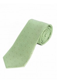 Krawatte Überlänge Punkte hellgrün