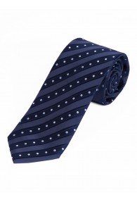 XXL Krawatte Streifen Tupfen marineblau