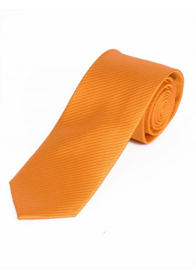 Lange Krawatte monochrom Streifen-Struktur orange