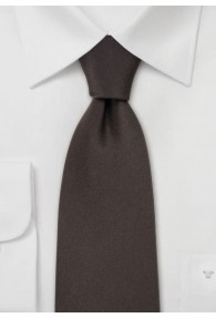 Clip-Krawatte einfarbig mocca