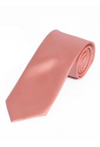 Lange Businesskrawatte monochrom Streifen-Oberfläche rosé