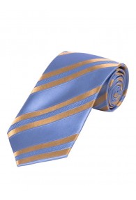 Streifen-Krawatte XXL himmelblau creme