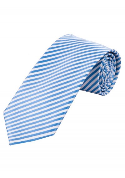 XXL Krawatte Blockstreifen hellblau und weiß