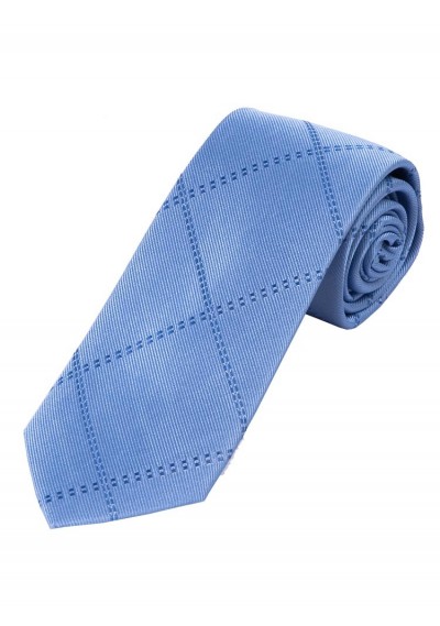 XXL Krawatte elegantes Linienkaro taubenblau dunkelblau