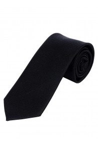XXL Krawatte unifarben Linien-Struktur schwarz
