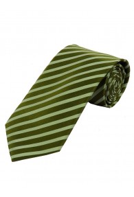 Lange Krawatte Blockstreifen olivgrün blassgrün