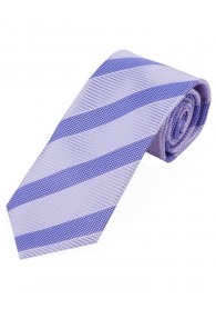 Lange Krawatte Struktur-Pattern Streifen flieder royalblau