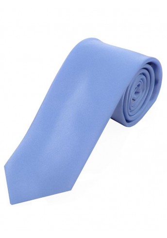 Lange Satin-Krawatte Seide monochrom himmelblau