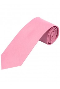 Lange Satin-Krawatte Seide monochrom rosa