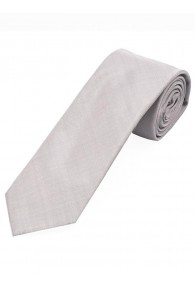 Lange Satin-Krawatte Seide monochrom silber