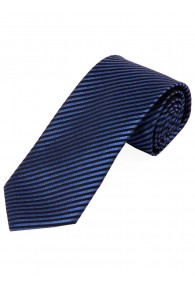 Lange Krawatte unifarben Streifen-Struktur blau