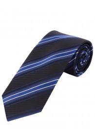 Optimale XXL-Krawatte Streifendessin navy royal schneeweiß