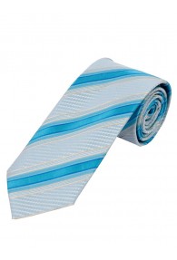 XXL-Krawatte Struktur-Muster Linien taubenblau azur