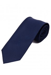 Lange Krawatte einfarbig Streifen-Struktur navy
