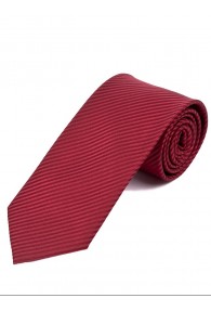 Lange Krawatte monochrom Streifen-Struktur rot