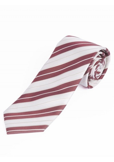 Sevenfold-Krawatte Streifendessin weiß burgunderrot
