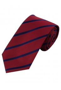 Sevenfold-Krawatte Streifendesign rot navy