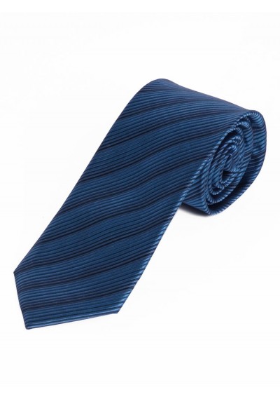 Sevenfold-Krawatte  einfarbig navyblau Streifenstruktur